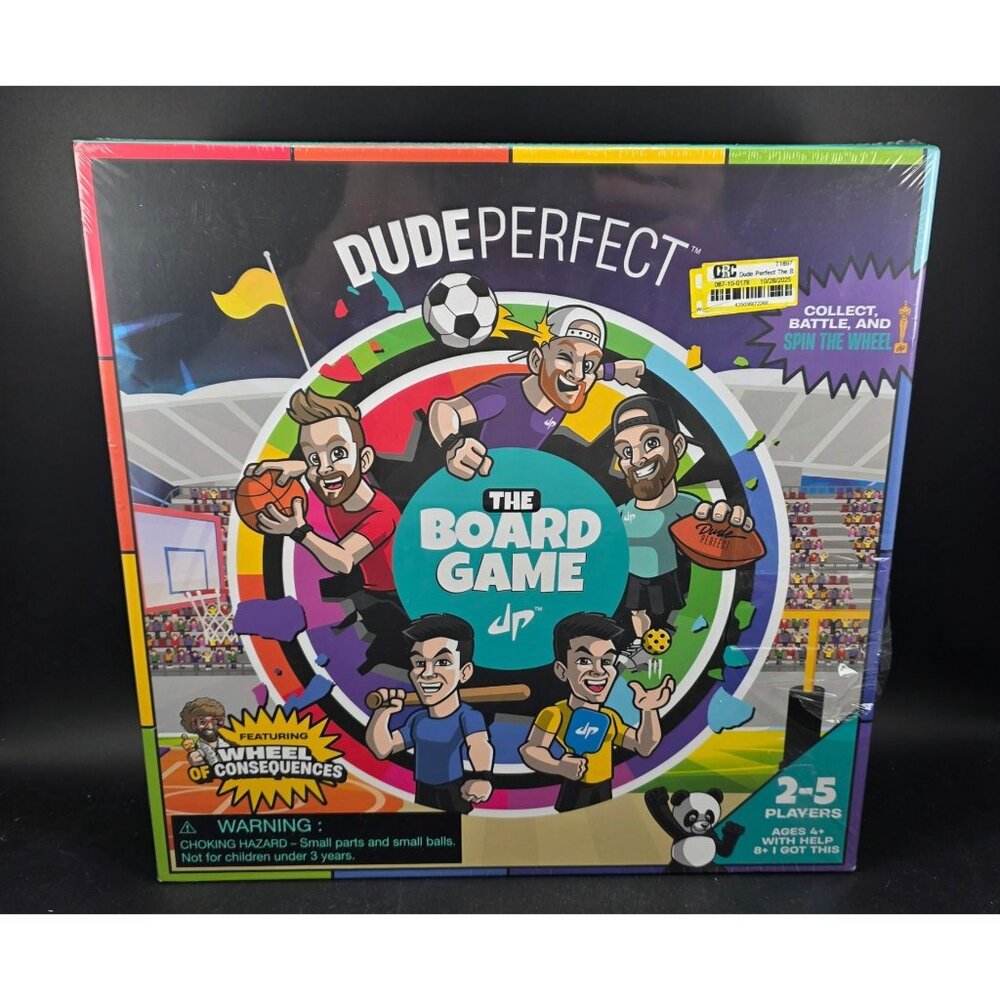 Dude Perfect Board Game Collect Battle Spin Wheel 2-5 Players Ages 4+ New Sealed